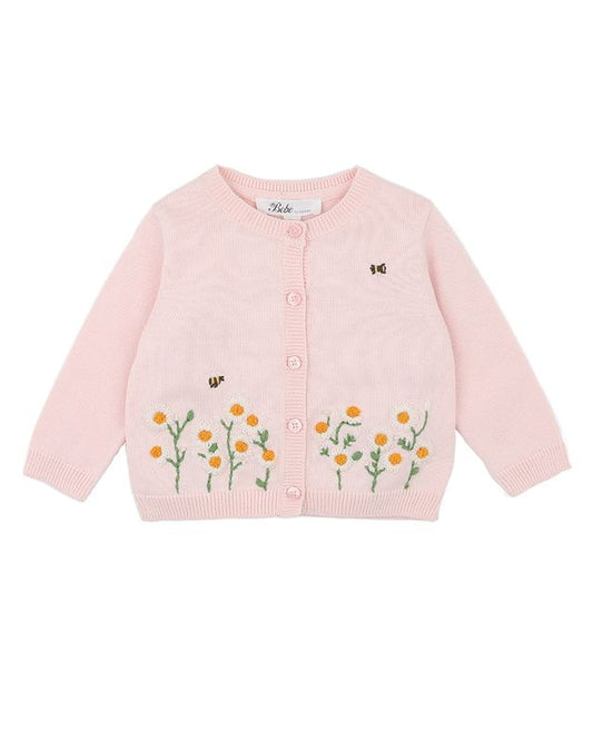 Hand Embroiderd Cardigan - Pale Pink