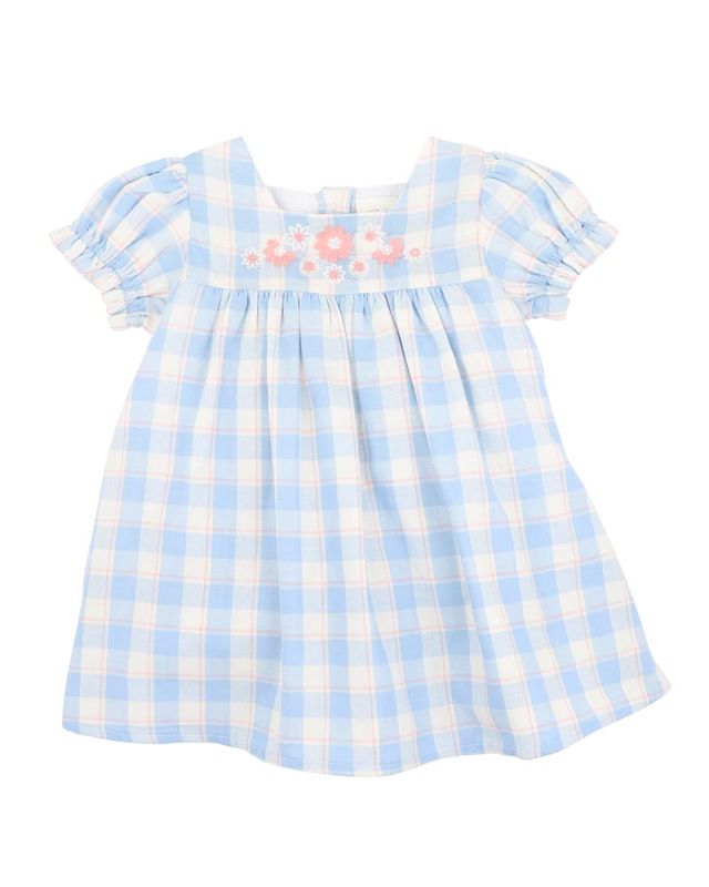 Bonnie Embroidered Dress - Bonnie Check