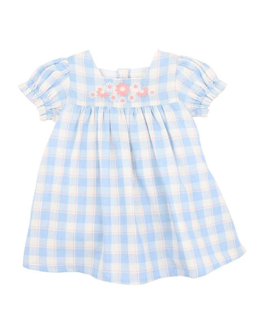 Bonnie Embroidered Dress - Bonnie Check