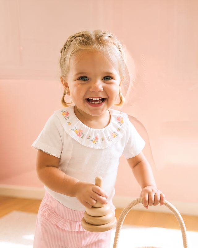 Willa Emb. Collar Bodysuit - Cloud