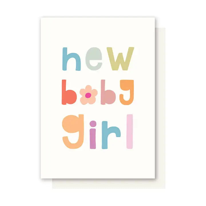 Flower Baby Girl Card