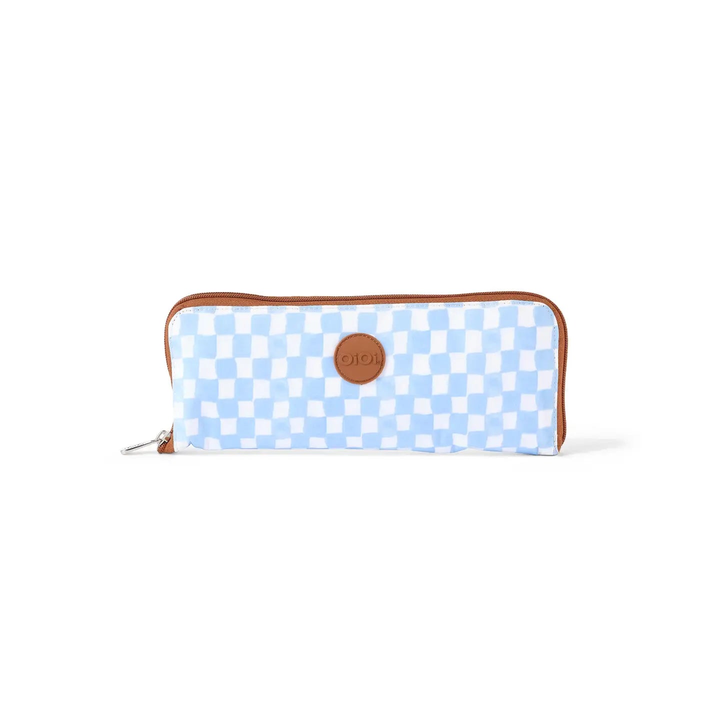 Fold Up Tote Bag - Blue Check