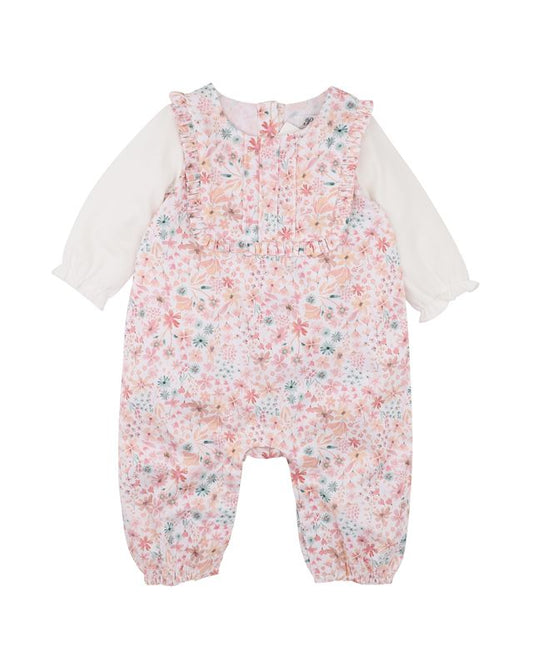 Woven L/S Romper - Fern Floral