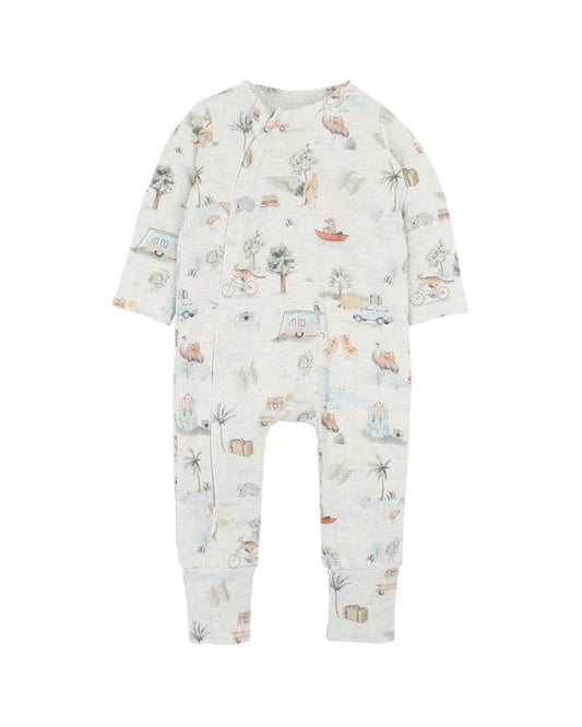 Ivan L/S Zipsuit - Ivan Print