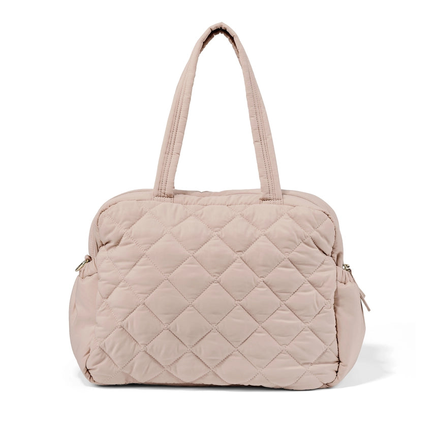 Carry All Nappy Bag - Puffy Beige Quilt
