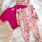 Wild Horses L/S Zip Onesie - Wild Horses Print