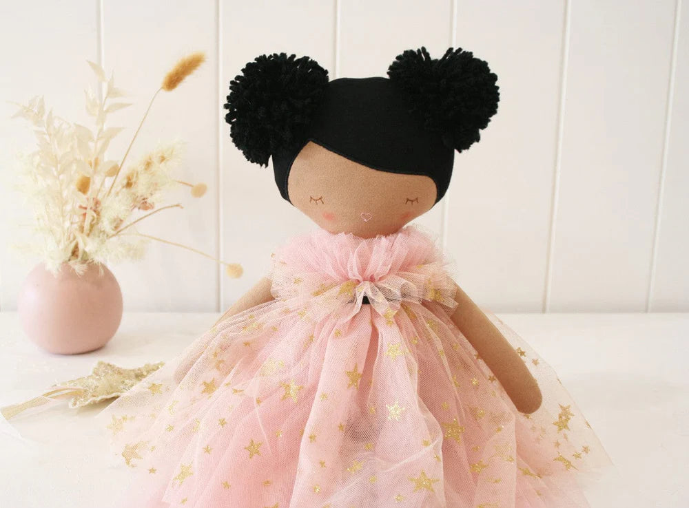 Halle Ballerina Doll 48cm - Darker Brown & Ebony