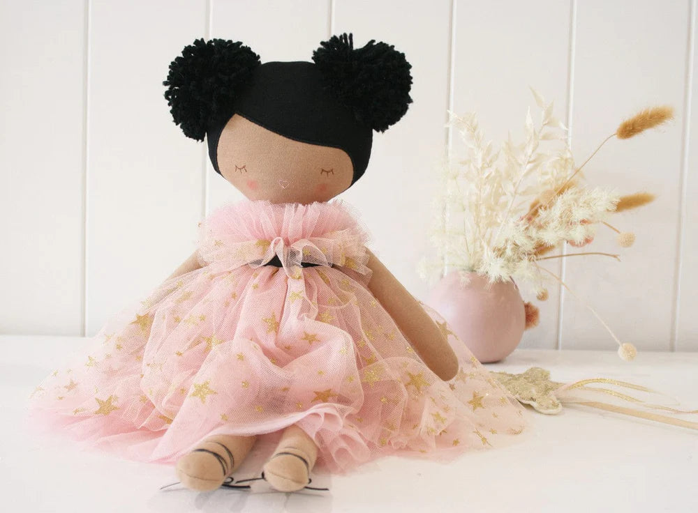Halle Ballerina Doll 48cm - Darker Brown & Ebony