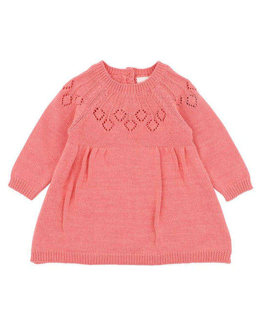 Lyla Knitted Dress - Coral Marl