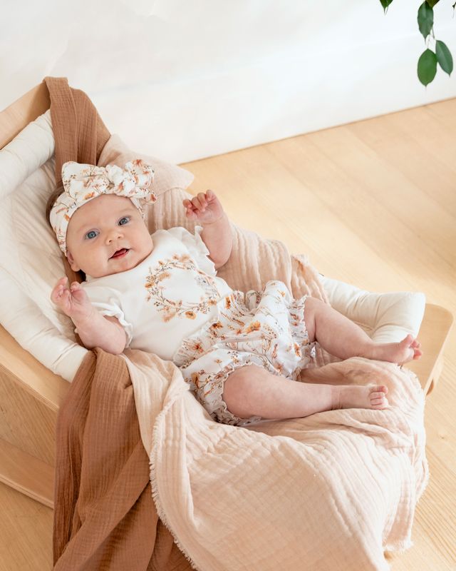 Taylor Floral Koala Bodysuit - Cloud