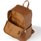 Multitasker Nappy Backpack - Chestnut Brown Vegan Leather