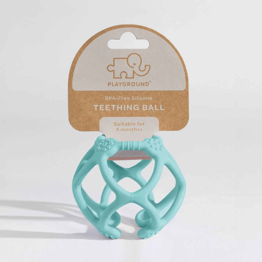 Playground Silicone Teething Ball - Light Blue