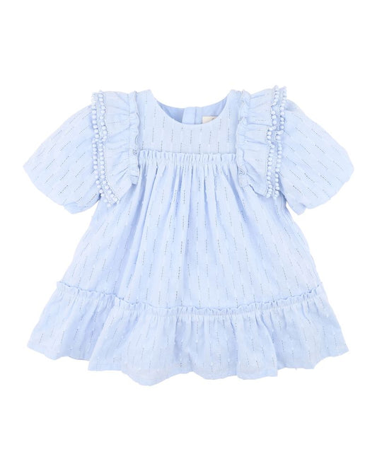 Piccolina Broderie Dress - Cornflower Blue