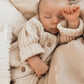 Knitted Cotton Ribbed Romper - Honey Milk