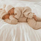 Knitted Cotton Ribbed Romper - Honey Milk