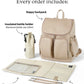 Signature Nappy Backpack - Oat Vegan Leather