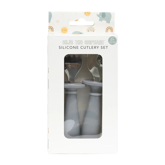 Baby Elephant Silicone Cutlery Set