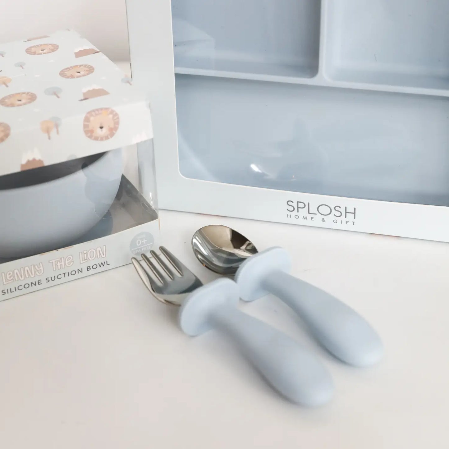 Baby Lion Silicone Cutlery Set