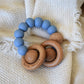 Ring Rattle Teether - Powder Blue