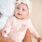 Fern velour Zip Onesie - Pale Pink