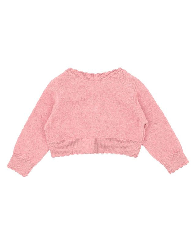 Anya Cropped Cardigan - Coral Pink