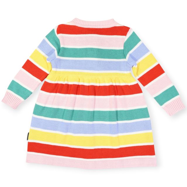 Striped Knit Dress - Yellow