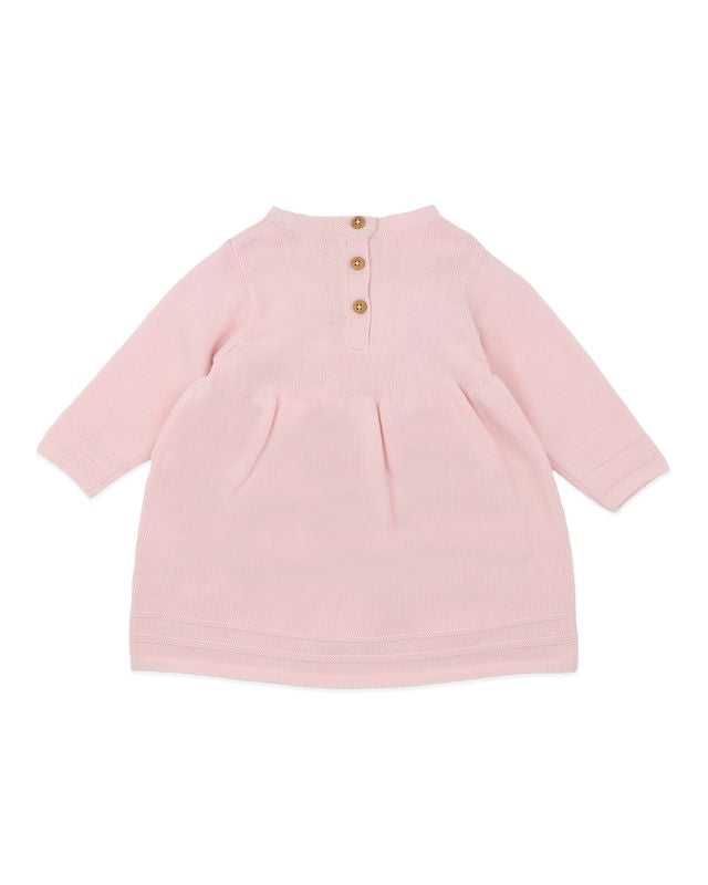 Charlie Hand Emb Knit  Dress - Pale Pink