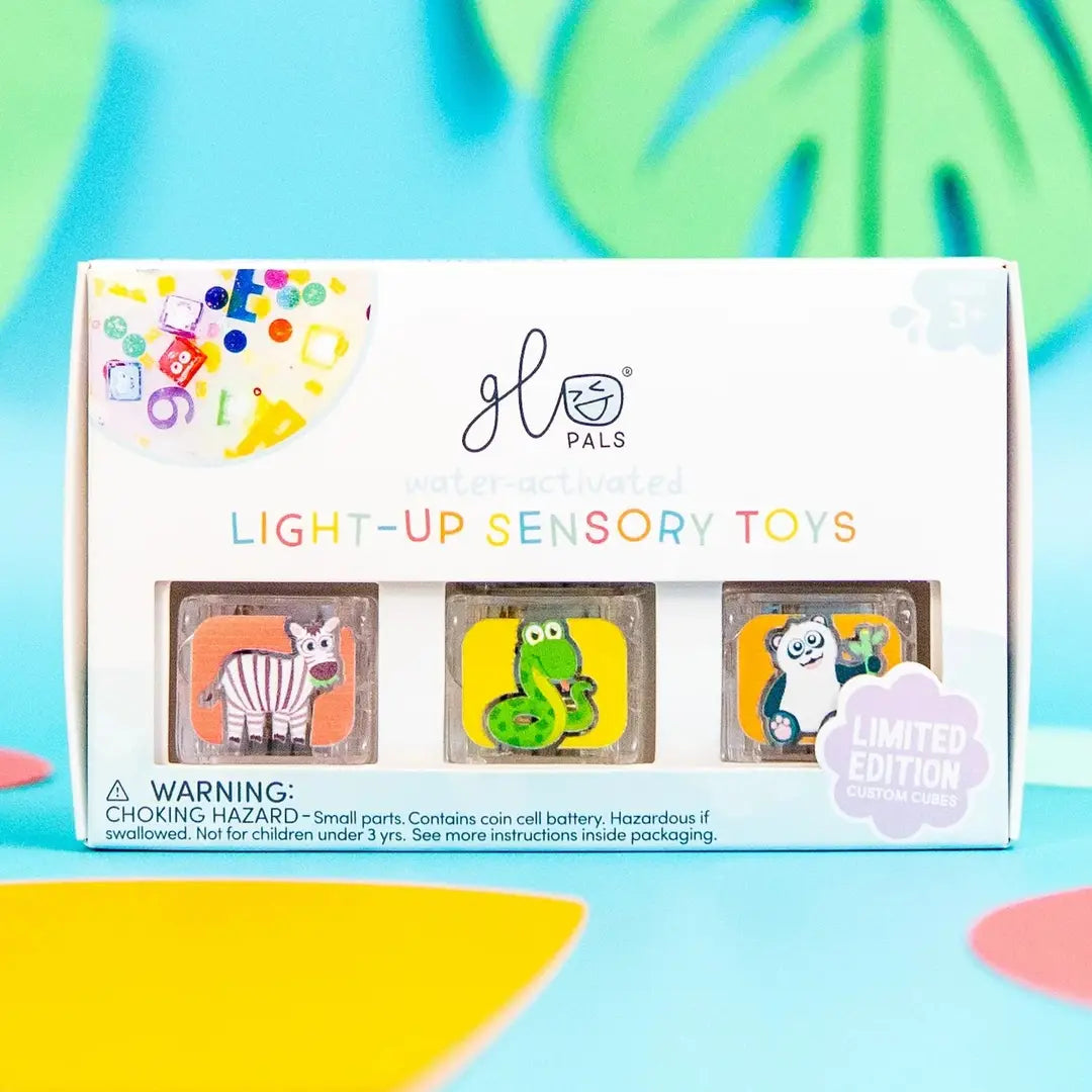 Limited Edition Light-Up Cubes -  6Pkt Zoo Animals