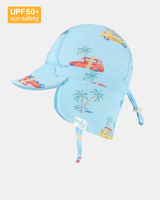 Toshi Swim Flap Cap - Swell Seekers Sky