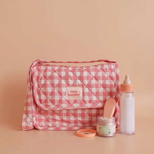 Tiny Nurtures Set - Pink Gingham