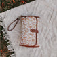 OIOI Change Mat Clutch - Peach Paisley/Tan
