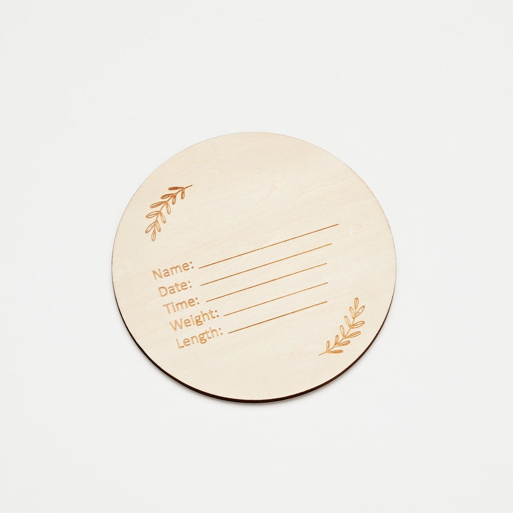 Announcement Plaque/Keepsake (Double Sided)