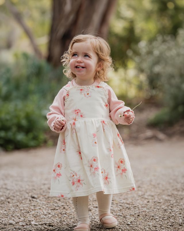 Emmy  Pinafore - Petal Print