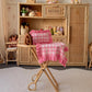 Frilled Tulip Pink Gingham Doll Blanket + Pillow Set