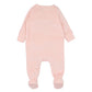 Fern velour Zip Onesie - Pale Pink