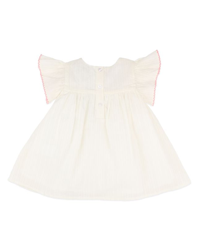 Willa Embroidery Dress - Cream