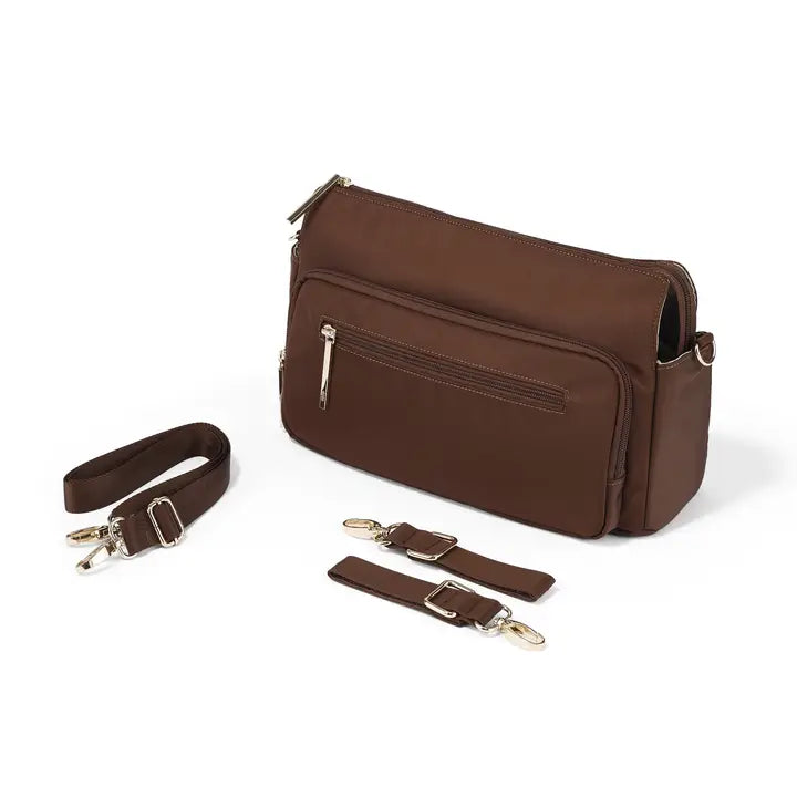 Multitasker Pram Caddy - Chocolate Nylon