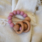 Ring Rattle Teether - Rose