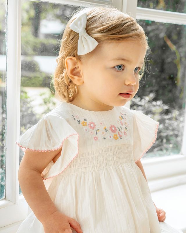 Willa Embroidery Dress - Cream