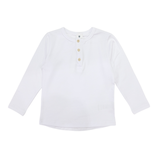 Essential Henley Tee - White