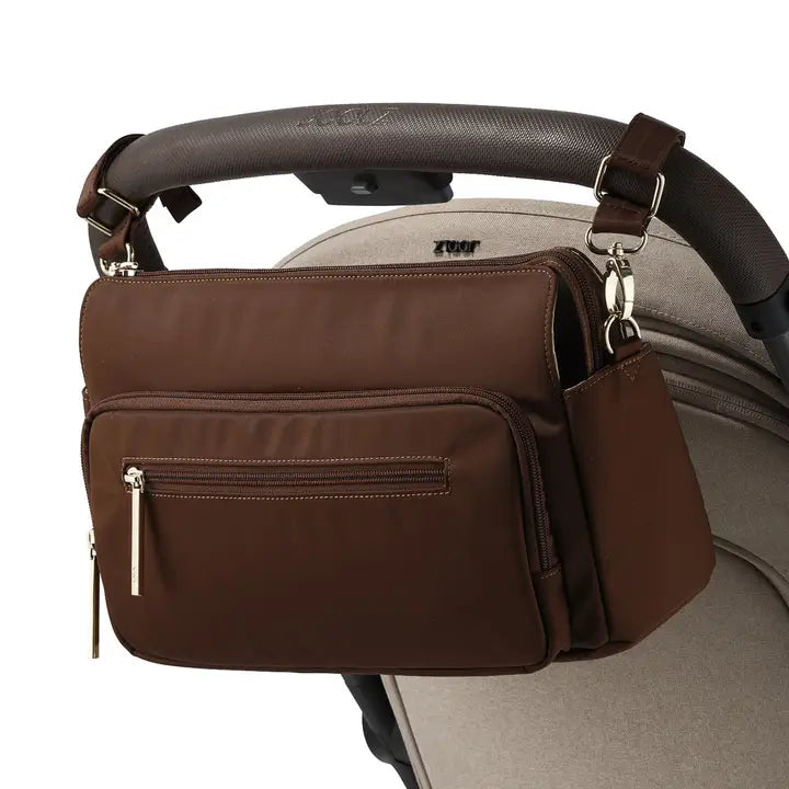 Multitasker Pram Caddy - Chocolate Nylon