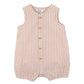 Brady Woven Romper - Caramel Stripe
