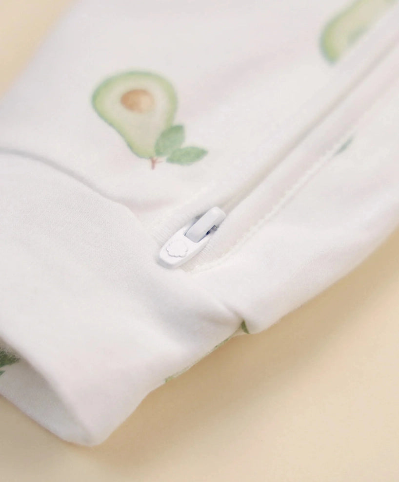 Organic Cotton Growsuit - Avocados
