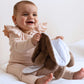 Frilled Apple Jumpsuit - Baby Pink