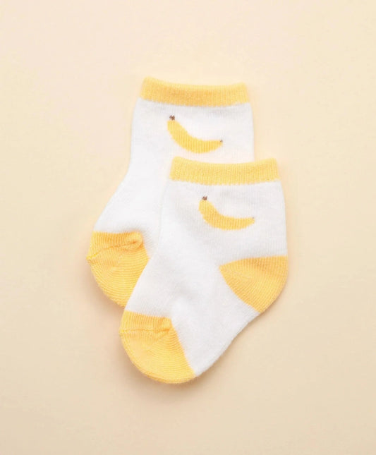 Organic Cotton Baby Socks - Bananas