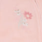 Fern velour Zip Onesie - Pale Pink