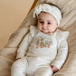 Emmy Velour Zip Onesie - Snow