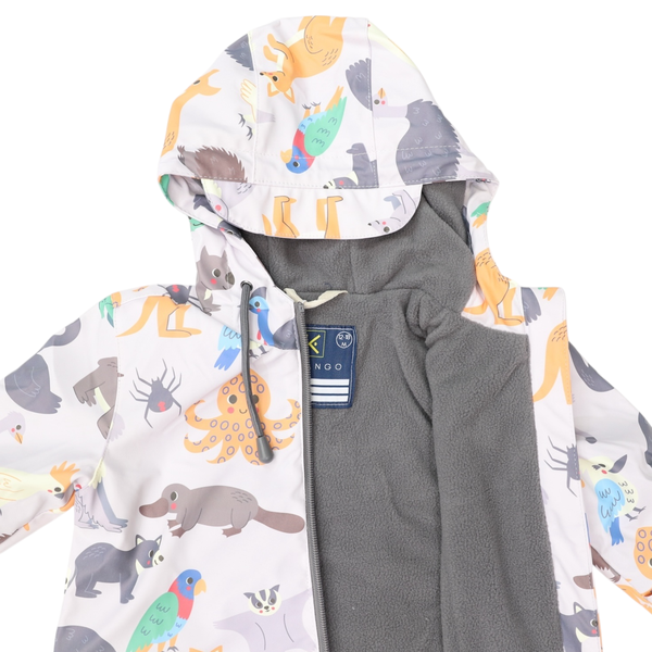 Australian Animal Rain Suit - Grey