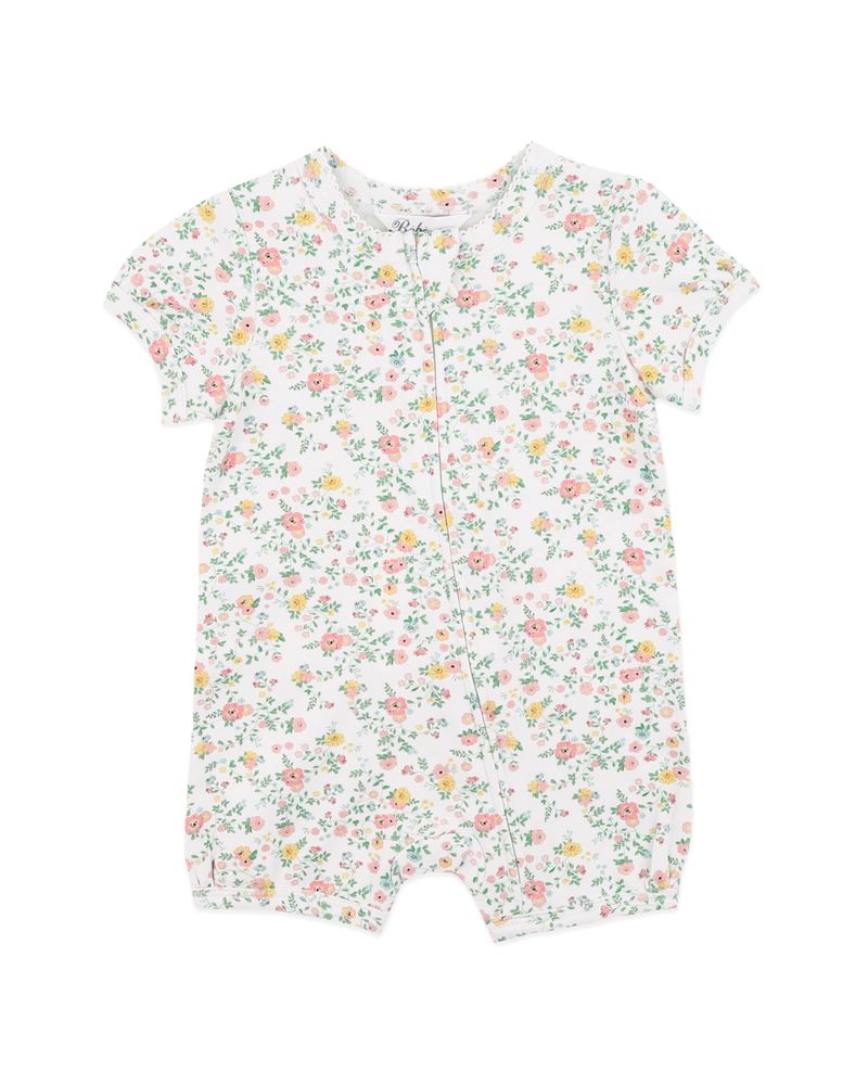 Pia S/S Zip Romper - Ditsy Print