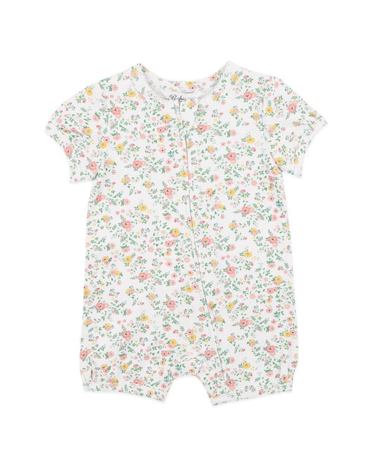 Pia S/S Zip Romper - Ditsy Print
